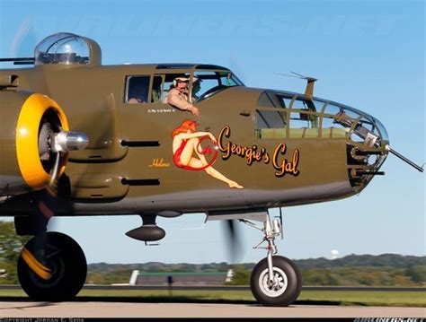 North American B 25j Mitchell Aircraft Picture Vintage Aircraft