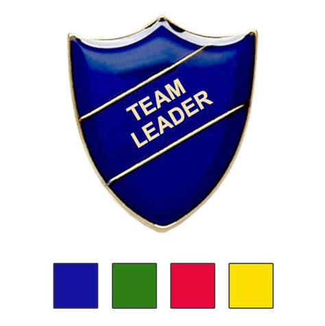team leader shield school badges