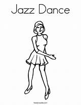 Coloring Dance Jazz Pages Dancing Girl Print Dancer Color Noodle Ballet Getcolorings Twistynoodle Ballerina Printable Favorites Login Add Built California sketch template