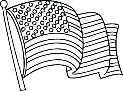 waving american flag coloring page