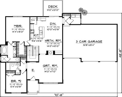 Country House Plan 2 Bedrooms 2 Bath 1583 Sq Ft Plan 7 1041