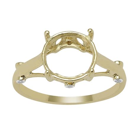 ct gold  ring mount  fit xmm gemstone   diamonds jewellerymaker