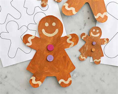 gingerbread man template  printable childhood magic
