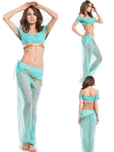 Free Shipping Sexy Arabian Princess Belly Dancer Genie Ladies Fancy