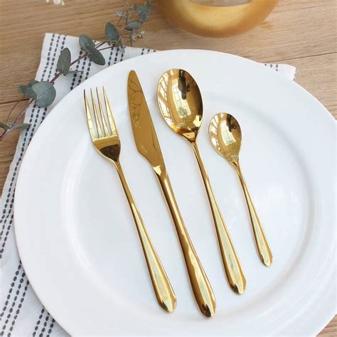 gold cutlery set  marquis dawe notonthehighstreetcom