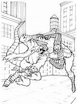 Coloring Lizard Pages Spiderman Man Spider Cartoon sketch template
