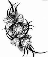 Flower Tribal Tattoo Tattoos Flowers Hawaiian Choose Board Floral sketch template