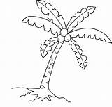 Coconut Tree Palm Coloring Clipart Trees Clip Cliparts Cartoon Drawing Pages Line Vector Outline Colouring Printable Color Coconuts Kids Easy sketch template