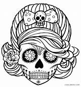 Dead Skull Coloring Pages Sugar Getcolorings sketch template