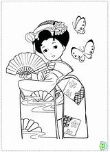 Coloring Pages Japanese Geisha Japan Garden Girl Flag Getcolorings Printable Getdrawings Colorings sketch template