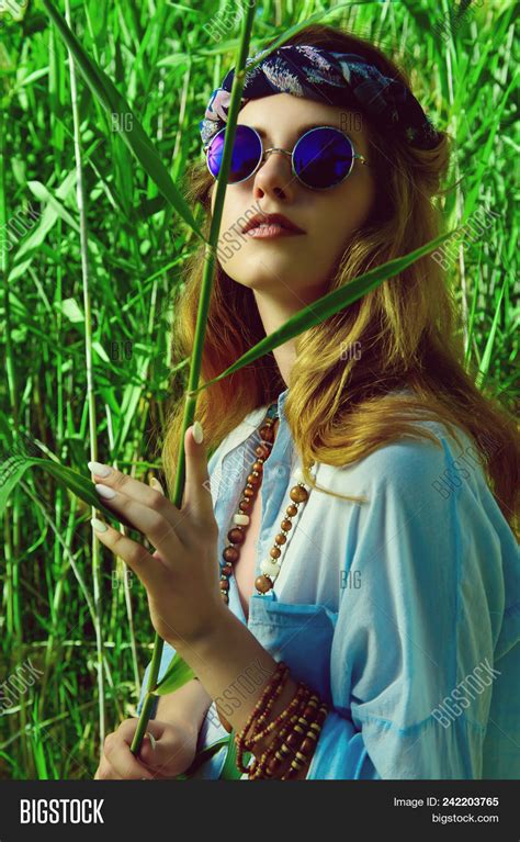 Beautiful Hippie Girl Image And Photo Free Trial Bigstock