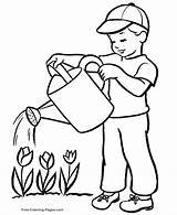 Coloring Pages Planting Popular Summer Flowers sketch template