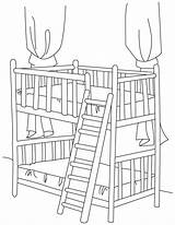 Bed Coloring Bunk Pages Beds Clipart Stair Furniture Drawing Printable Kids Sheet Print Popular Cat Getdrawings Categories Similar Library Coloringhome sketch template