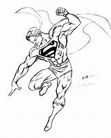 Superman Coloring Pages Drawing Line Logo Flying Super Hero Kids Boys Landing Sheets Template Pose Some Drawings Getdrawings Sketch Library sketch template