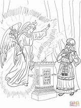 Coloring Zechariah Angel Pages John Visits Bible Kids Jesus Baptist Story Elizabeth Colouring Book Clipart Crafts Printable Christmas Supercoloring Craft sketch template