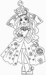 Coloring Ever After High Pages Lizzie Hearts Way Printable Print sketch template