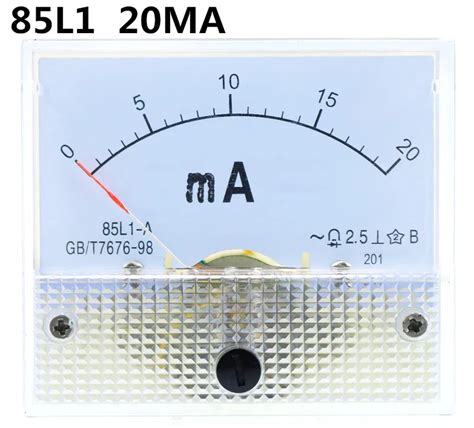 pcs ac  ma ma white plastic shell analog panel amp meter  ammeter  current meters