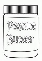 Coloring Peanut Butter Pages Clipart Peanuts Sheets Jar Cartoon Popular Library Line sketch template