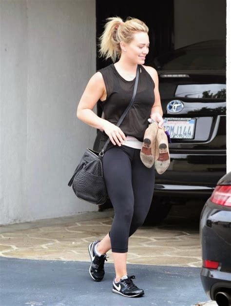 Hilary Duff Nipple Poke Showing At Leaving Gym Nude