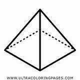 Tetraedro Pirámide Página sketch template