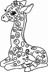Giraffe Coloring Kids Pages Girl Staying Printable Baby Wecoloringpage Animal Cartoon Drawing Choose Board Getdrawings sketch template
