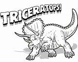 Triceratops Coloring Pages Printable Kids Dinosaur Color Kleurplaat Dino sketch template