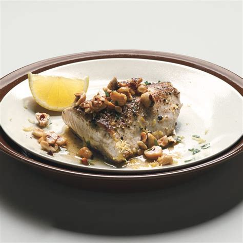 Striped Bass With Browned Hazelnut Butter Lemon And Parsley Recipe