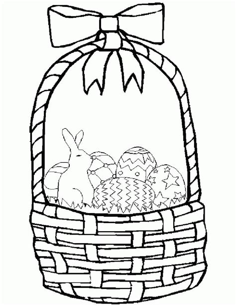 empty easter basket coloring page coloring home
