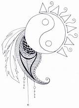 Yang Coloring Yin Pages Ying Printable Adult Getdrawings Getcolorings Sheets sketch template