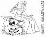 Coloring Pages Halloween Disney Princess Cute Printable Color Info sketch template