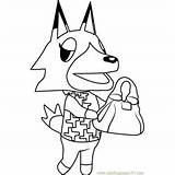 Crossing Vivian Villager Coloringonly Coloringpages101 Animalcrossing Tipper sketch template