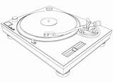 Record Player Drawing Getdrawings sketch template