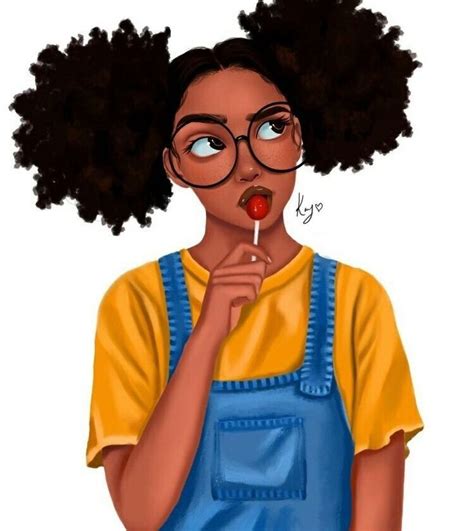 Simple Curly Hairstyles Black Girl Cartoon Black Girl Art Drawings