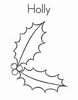 Coloring Pages Holly Christmas Printable Noodle Twisty Print Kids Outline December Twistynoodle Popular sketch template
