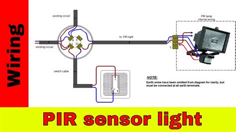 wire pir sensor light youtube
