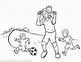 Playing Coloring Pages Kids Soccer Dad Children Family Drawing Play American Printable Dads Az Aptitude სურათეი Popular Coloringhome Getdrawings sketch template