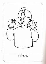 Spelen Gebarentaal Deaf Adhd Gebaren Taal Bezoeken Afkomstig sketch template