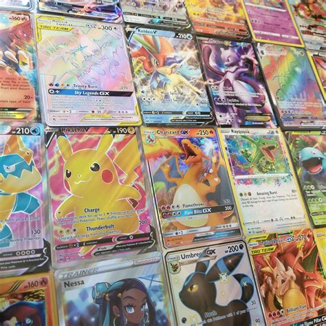 pokemon card lot  official tcg cards ultra rare included gx