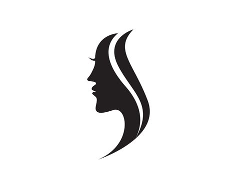 hair woman  face logo  symbols  vector art  vecteezy