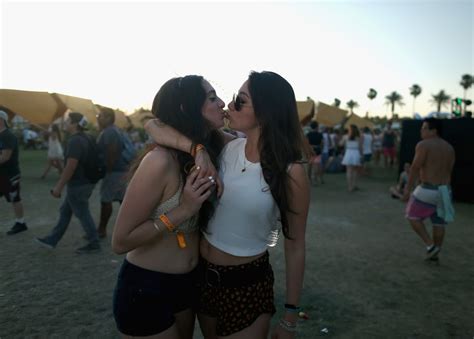 two ladies locked lips at 2014 s coachella cute couples at summer