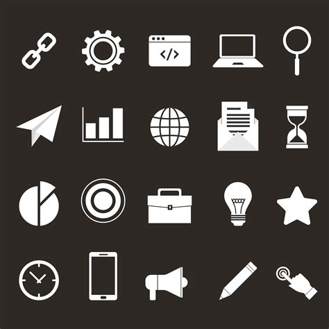 white business icons vector art icons  graphics