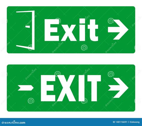 green exit sign template designs emergency exit pack   vectors