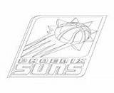 Coloring Pages Nba Suns Phoenix Logo Sport Printable Info Online sketch template