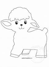 Cute Lamb Coloring Happy Template Easter sketch template