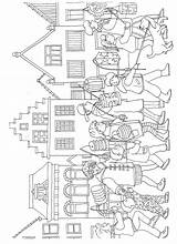 Ausmalbild Ausmalbilder Sankt Laternenumzug Maarten Sint Straat Malvorlage Kindergarten Kleurplaten Vorbereitung Pinnwand Auswählen sketch template
