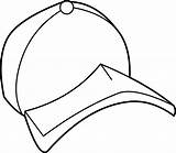 Cap Clip Hat Baseball Coloring Clipart Outline Caps Cartoon Cliparts Pages Drawing Hand Colour Police Red Line Kids Use Washing sketch template