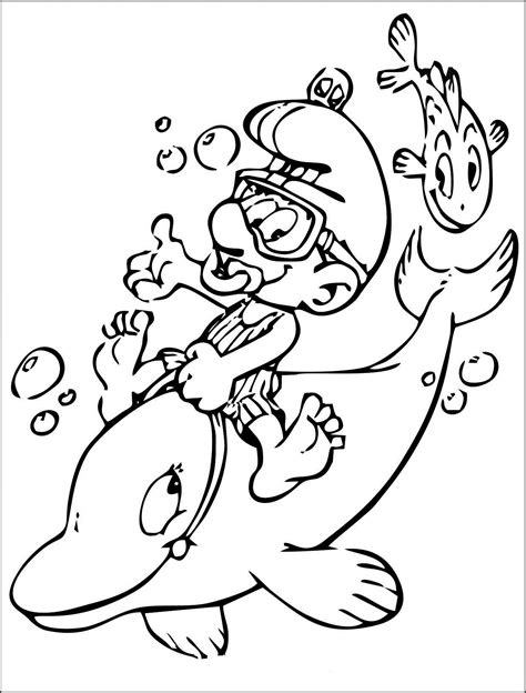smurfs singing colouring pages