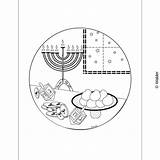 Challah Bread Template Coloring sketch template