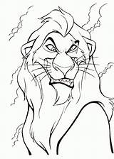 Lion King Disney Coloring Pages Printable Scar Book sketch template