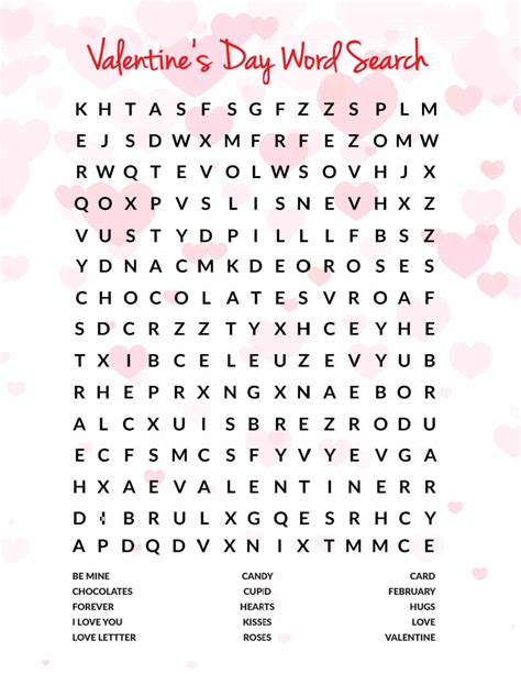 printable valentines day word search  freebie finding mom